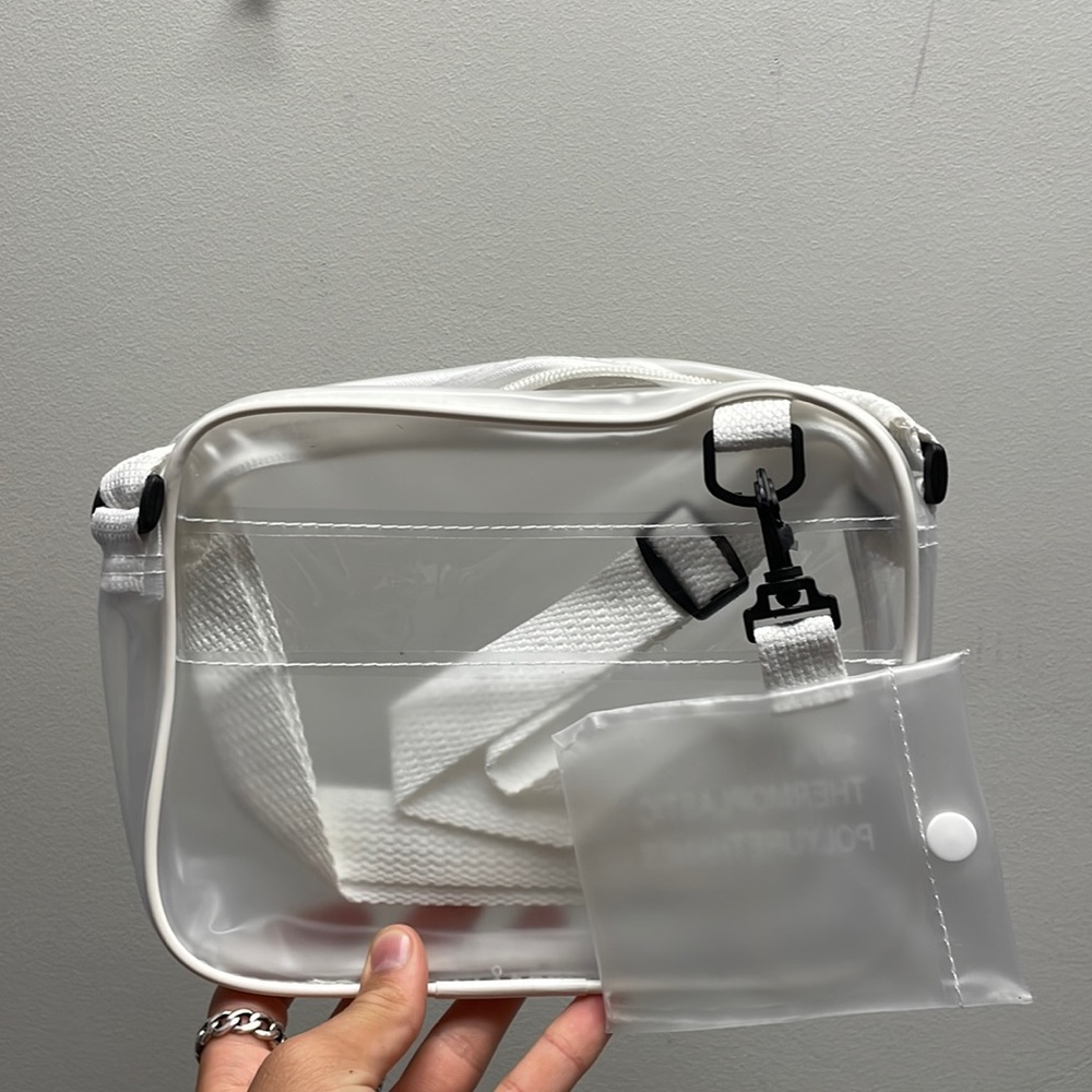 2022 Summer Clear PVC Crossbody Beach Bag Waterproof PU Sling Jelly Shoulder Bag